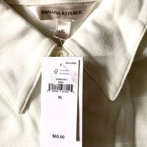 Banana Republic New w/Tags White Long-Sleeved Polo Size XL